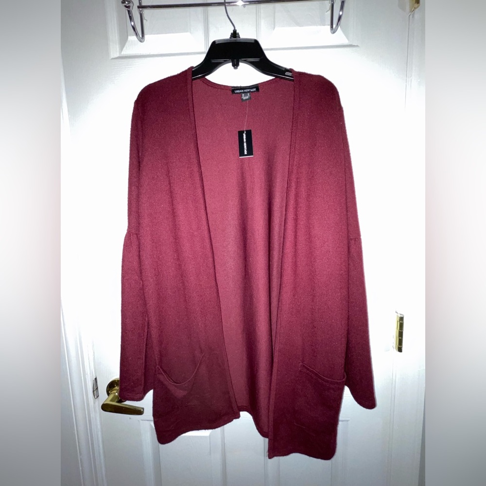 Urban Heritage burgundy cardigan size medium